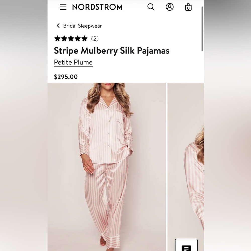 Stripe silk pajamas